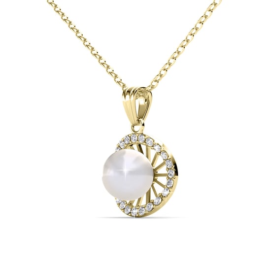 Colgantes de Perla Chloe - Oro y Cristal - Image 3
