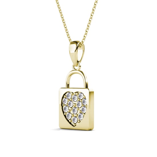 Colgantes Lock Heart - Oro rosa y cristal - Image 2