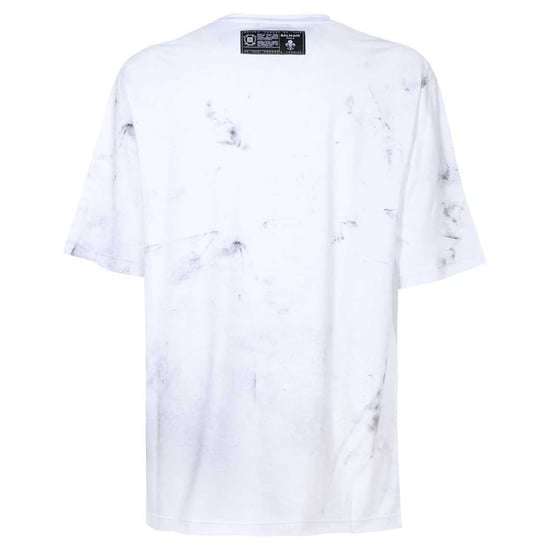 Camiseta Blanca Con El Logotipo De Balmain Sketch Drawing - Image 2
