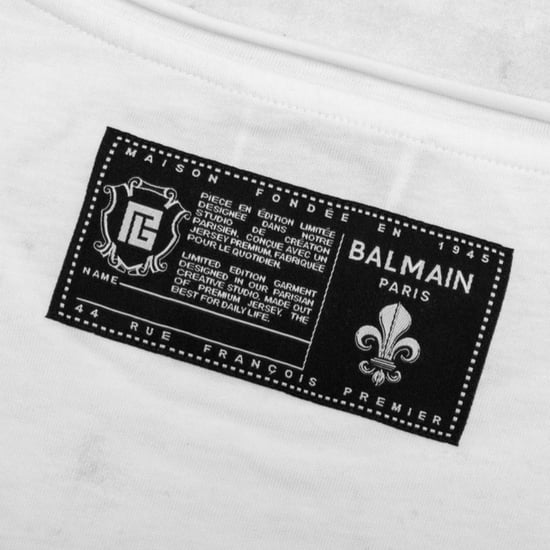 Camiseta Blanca Con El Logotipo De Balmain Sketch Drawing - Image 3