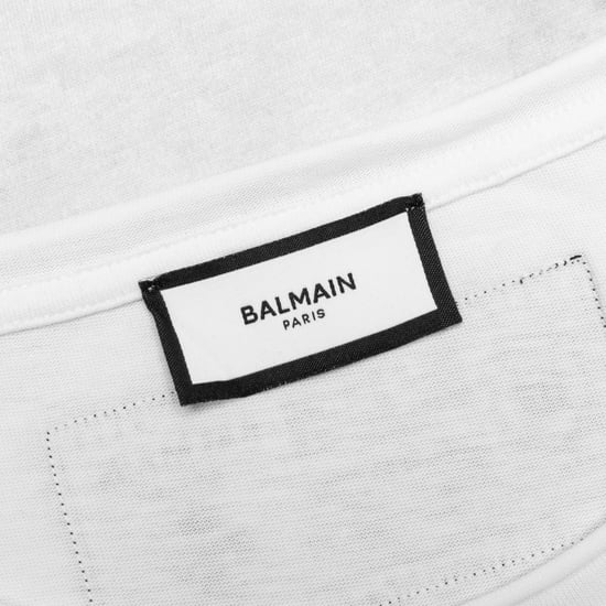 Camiseta Blanca Con El Logotipo De Balmain Sketch Drawing - Image 4