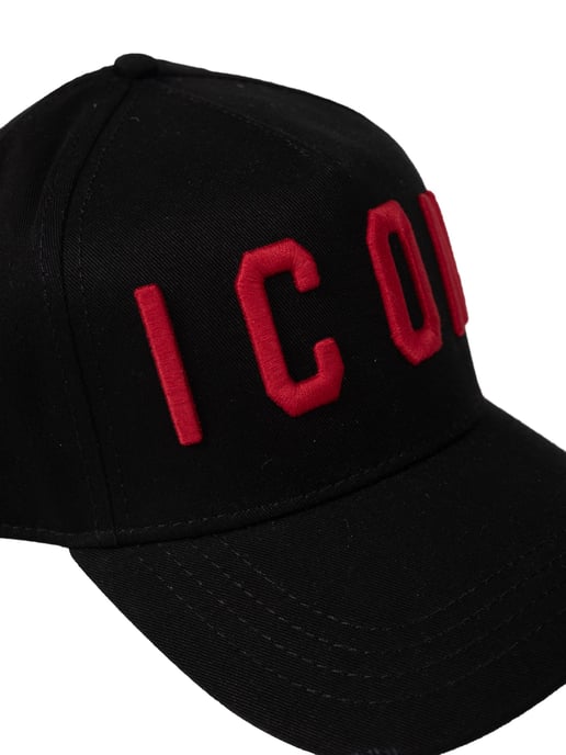 Dsquared2 Gorra de beisbol ICON del hombre negro - Image 3