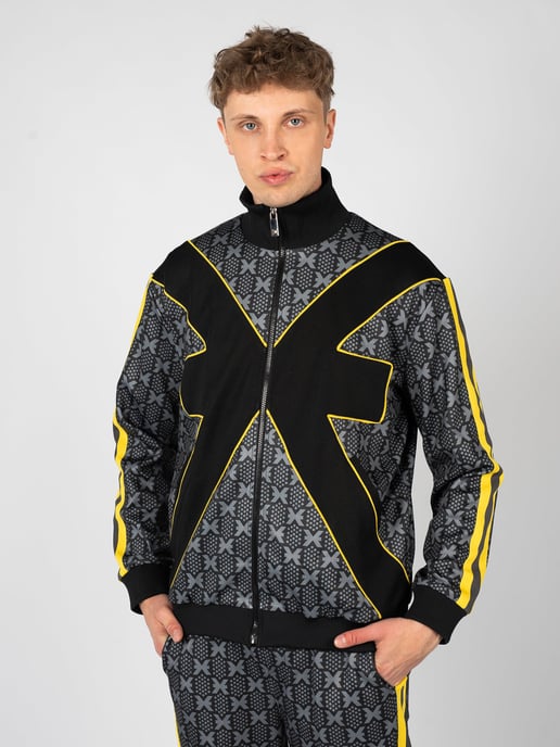 John Richmond Sudadera del hombre negro, amarillo, Gris - Image 3