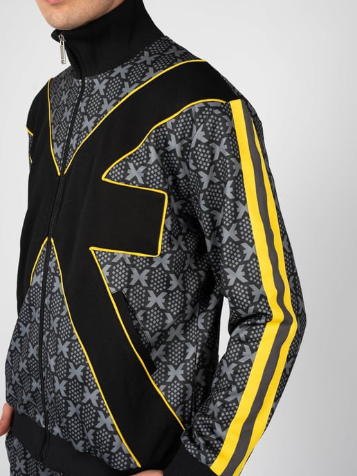 John Richmond Sudadera del hombre negro, amarillo, Gris - Image 4