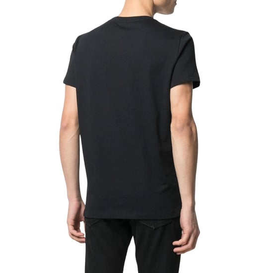 Camiseta Negra Con Logo Multicolor Arcoíris De Balmain Paris - Image 4