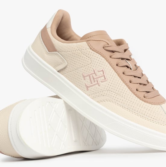 Zapatillas Tommy Hilfiger Th Monogram para Mujeres Muslin/Claystone - Image 6