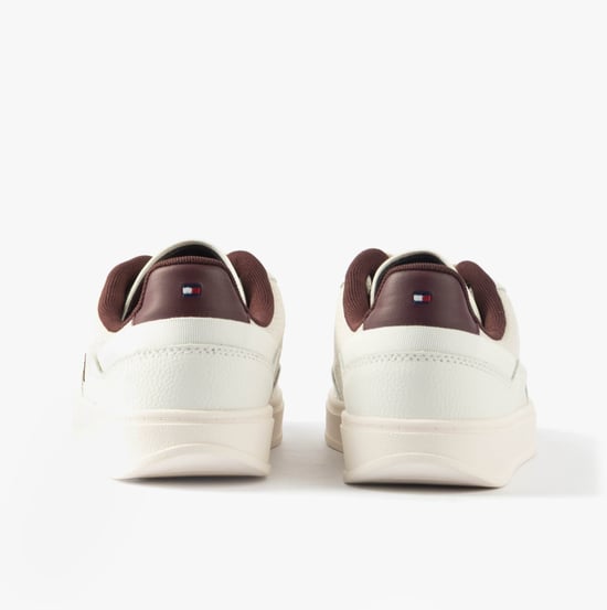 Zapatillas Tommy Hilfiger Th Heritage para mujer, blanco/borgoña terciopelo - Image 5