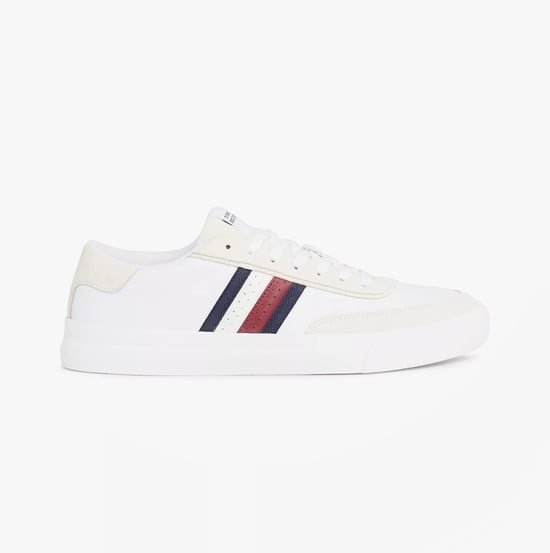 Zapatillas de Hombre Tommy Hilfiger Cupset Rwb de Cuero Blancas - Image 1