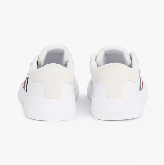Zapatillas de Hombre Tommy Hilfiger Cupset Rwb de Cuero Blancas - Image 3