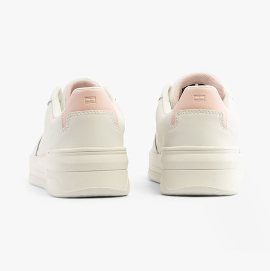 Zapatillas Tommy Hilfiger Flag Basket para mujer Ecru/Rosa caprichoso - Image 4