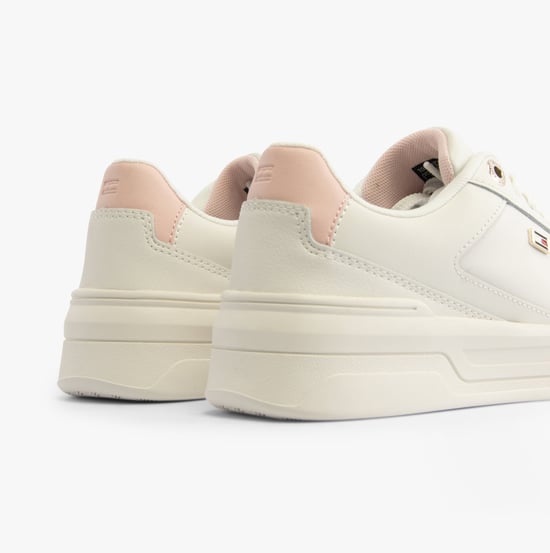Zapatillas Tommy Hilfiger Flag Basket para mujer Ecru/Rosa caprichoso - Image 5