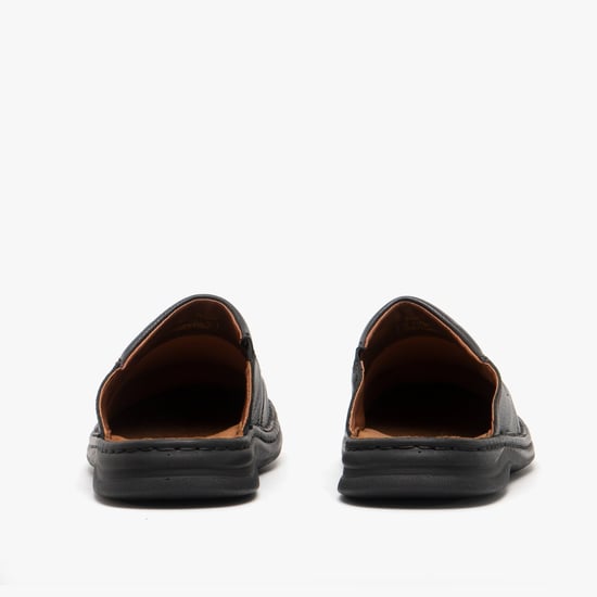 Josef Seibel Klaus Mules de cuero para hombre Negros/cognac - Image 5