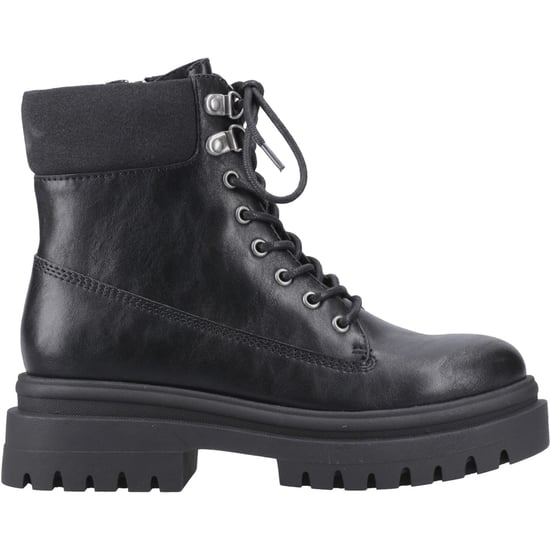Botas de media caña negras de mujer con tacón de imitación de cuero Rocket Dog Danie - Image 5