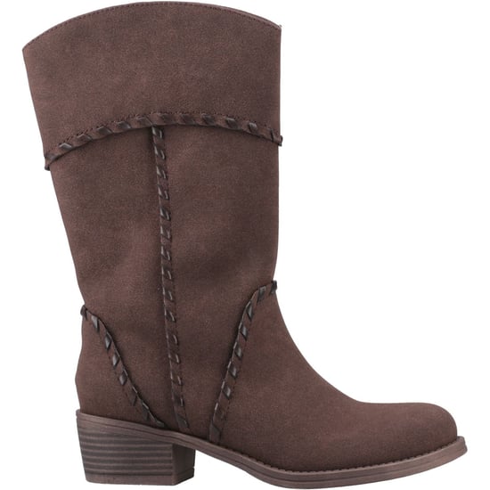 Rocket Dog Rowdy Faux Leather Women's Dark Brown Heeled Mid Calf Boots - Image 5