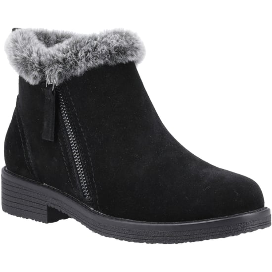 Botas de tobillo de invierno negras de ante para mujer Hush Puppies Marnie - Image 1