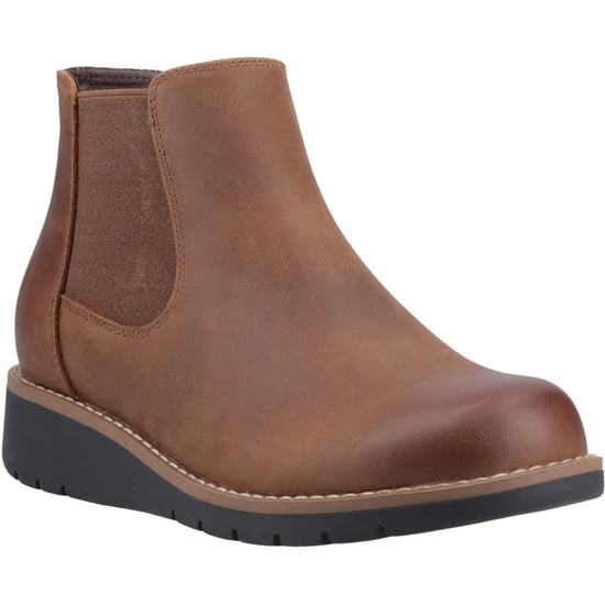 Botas Chelsea Planas de Cuero para Mujer Hush Puppies Leonie en Marrón - Image 1