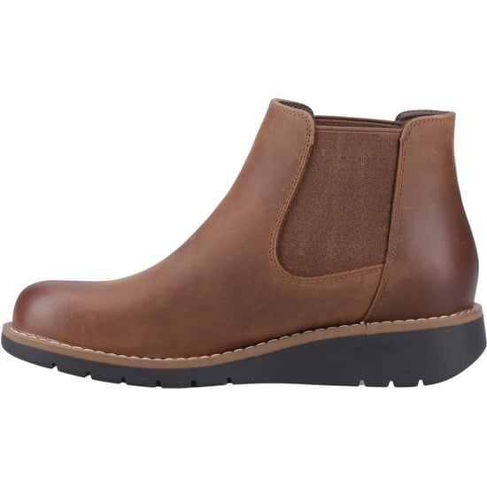 Botas Chelsea Planas de Cuero para Mujer Hush Puppies Leonie en Marrón - Image 4