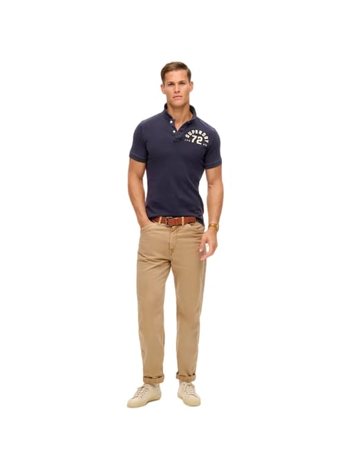 Polo deportivo vintage azul marino de Superdry para hombre - Image 2