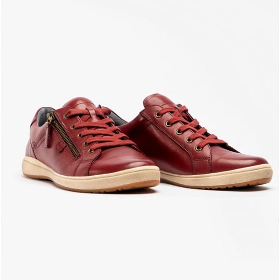 Zapatillas de mujer de cuero Josef Seibel Caren 12 Burdeos - Image 2