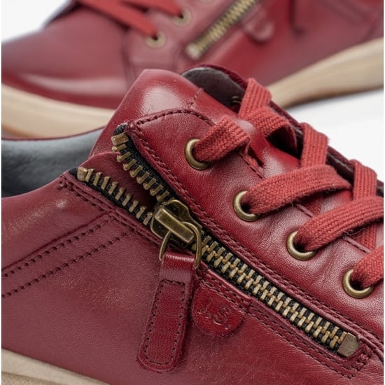 Zapatillas de mujer de cuero Josef Seibel Caren 12 Burdeos - Image 3