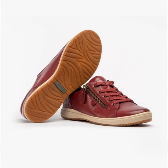 Zapatillas de mujer de cuero Josef Seibel Caren 12 Burdeos - Image 5