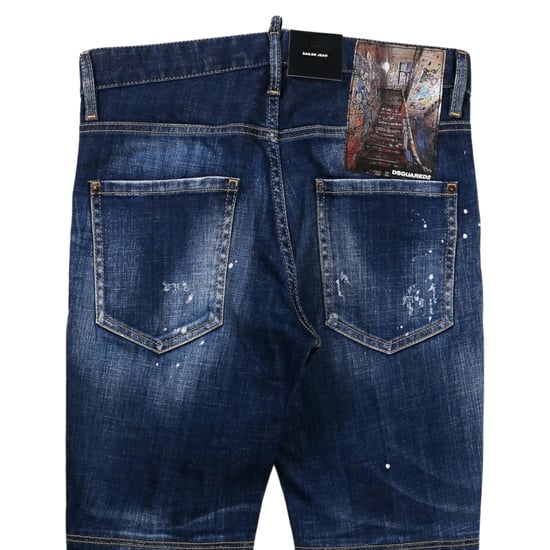 Pantalones Vaqueros Con Parche Azul Oscuro Sailor Jean De Dsquared2 - Image 3
