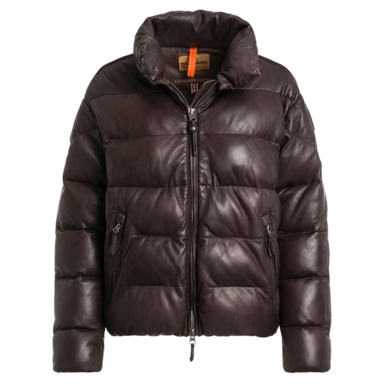 Chaqueta De Cuero Acolchada Marrón Oscuro Obsidiana Pia Leather De Parajumpers - Image 1