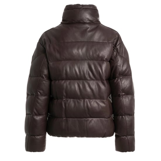 Chaqueta De Cuero Acolchada Marrón Oscuro Obsidiana Pia Leather De Parajumpers - Image 2