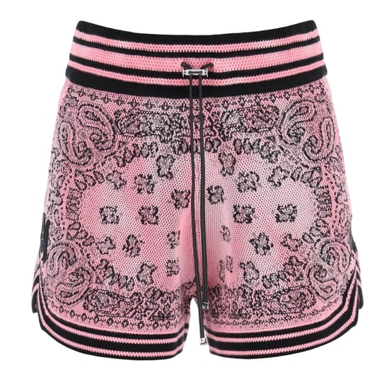 Pantalones Cortos De Baloncesto Amiri Bandana De Punto Rosa - Image 1