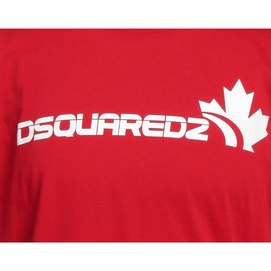 Camiseta Roja De Corte Moderno Con Logo De Hoja De Arce Blanca De Dsquared2 - Image 4
