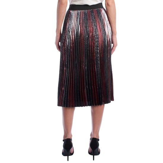 Falda Midi Plisada Metalizada WJCP312F para Mujer - Image 4