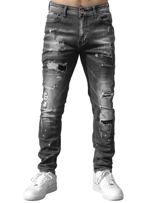 Enzo Milano - Vaqueros rotos para hombre - Image 2