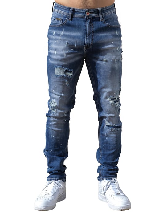 Enzo Milano Vaqueros rotos para hombre - Image 2