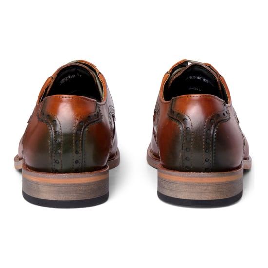 Zapatos Oxford con cordones de cuero marrón para hombre de Justin Reess - Jenson - Image 4