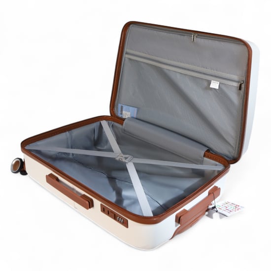 Maleta rígida blanca resistente de 8 ruedas para cabina, equipaje de viaje para vacaciones - Image 5