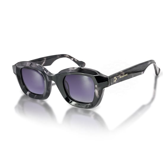 Gafas de sol polarizadas con montura geométrica negra De-Gamme - Milán - Image 1