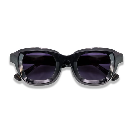 Gafas de sol polarizadas con montura geométrica negra De-Gamme - Milán - Image 2