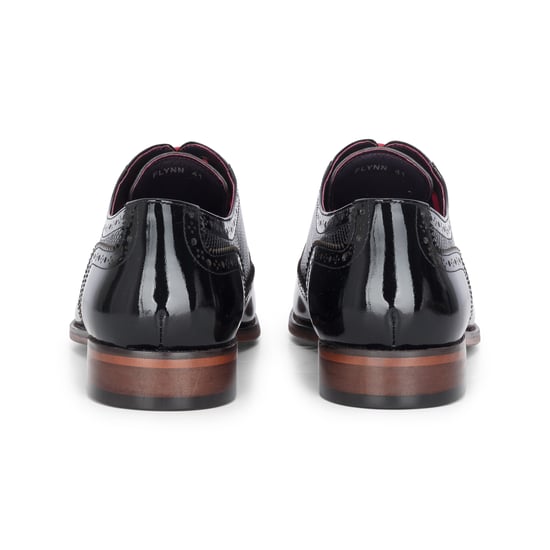 Zapatos brogue de charol negro para hombre de Justin Reess - Flynn - Image 4