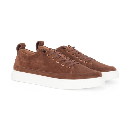 Justin Reess Zapatillas de deporte de cuero de ante marrón para hombre - Josh - Image 3