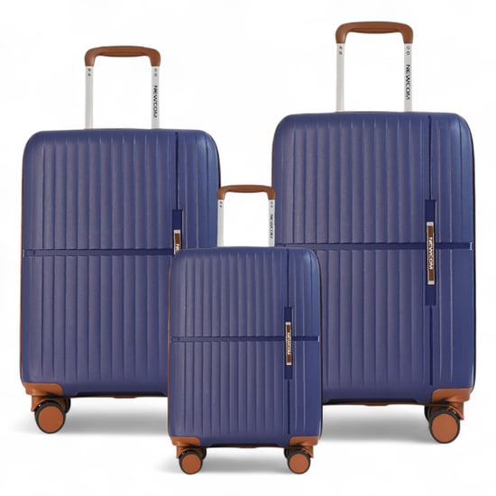 Maleta rígida azul marino resistente con 8 ruedas, equipaje de cabina, estuche de viaje para vacaciones - Image 1