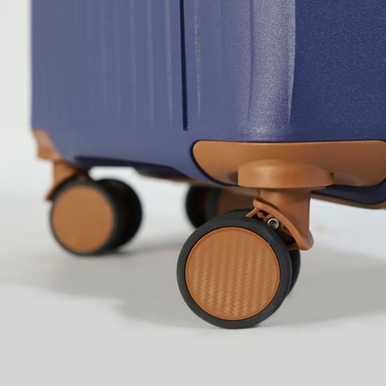 Maleta rígida azul marino resistente con 8 ruedas, equipaje de cabina, estuche de viaje para vacaciones - Image 4