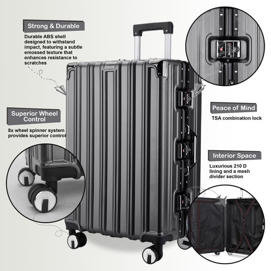 Maleta de cabina rígida y resistente de 36 x 24 x 56 cm, apta para Easyjet, Ryanair y Wizzair - Image 3