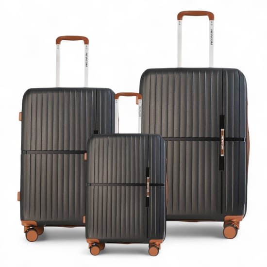 Maleta rígida negra resistente con 8 ruedas, equipaje de cabina, estuche de viaje para vacaciones - Image 1
