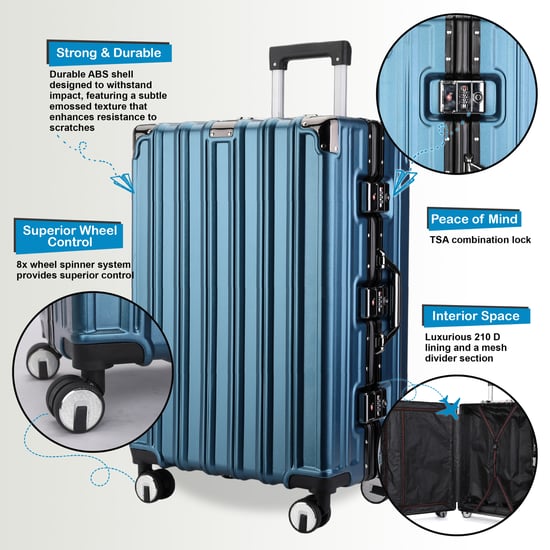 Maleta de cabina rígida y resistente de 36 x 24 x 56 cm, apta para Easyjet, Ryanair y Wizzair - Image 3