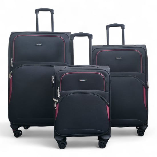 Maleta ligera y expandible de 8 ruedas, color negro, suave, para viajes - Image 2