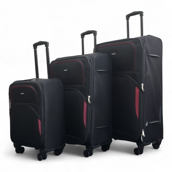Maleta ligera y expandible de 8 ruedas, color negro, suave, para viajes - Image 5