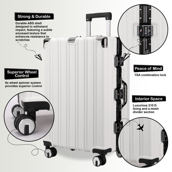 Maleta de cabina rígida y resistente de 36 x 24 x 56 cm, apta para Easyjet, Ryanair y Wizzair - Image 3