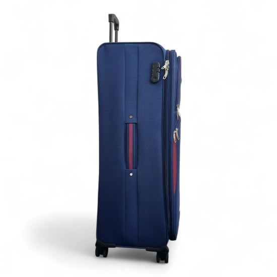 Maleta extensible azul marino suave extragrande de 8 ruedas, ligera, para viaje - Image 5