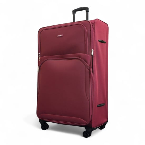 Maleta ligera y expandible extragrande de 8 ruedas, color burdeos, suave, para viaje - Image 4