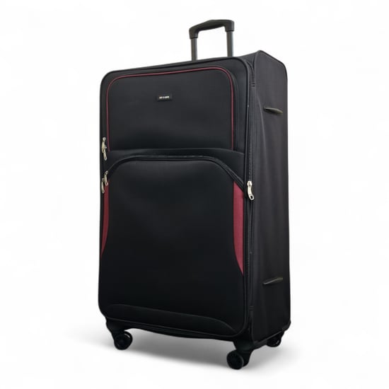Maleta extensible, suave, negra, extragrande, ligera, de 8 ruedas, para viaje - Image 4